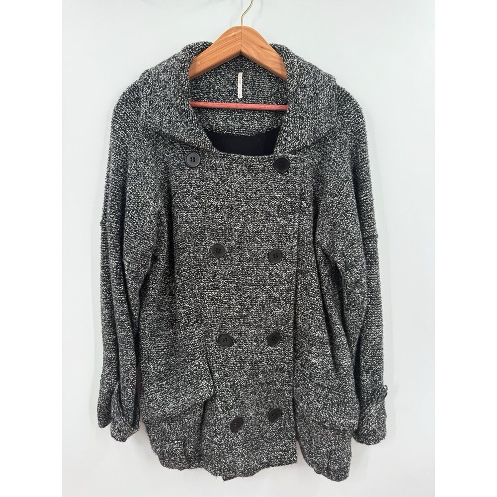 Free People Women's Jacket Medium Oversized Cotton Wool